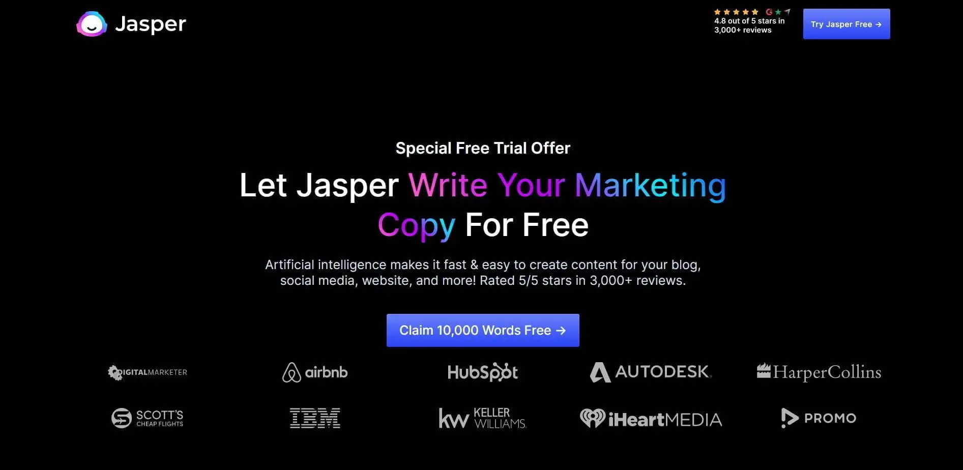 Jasper is an AI-powered writing assistant that assists users in generating high-quality content across a range of genres and formats.