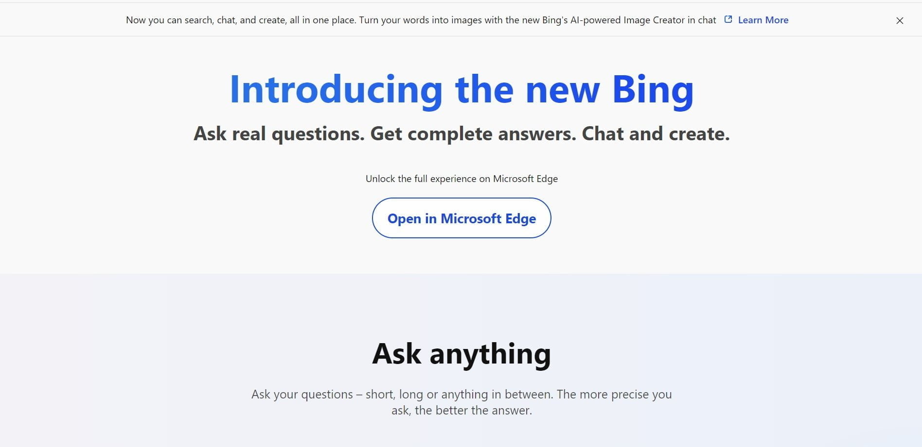 Bing AI Chatbot is an AI-powered chatbot that is your research assistant, personal planner, and creative partner all in one.