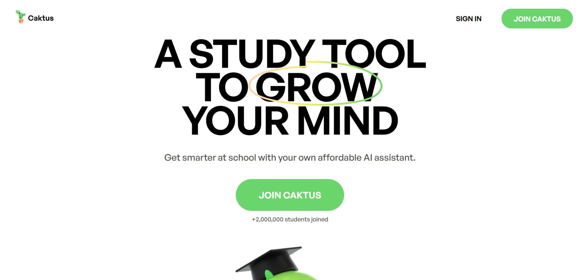 Caktus is an AI educational tool offering personalized support for coursework, essay writing, and research assistance